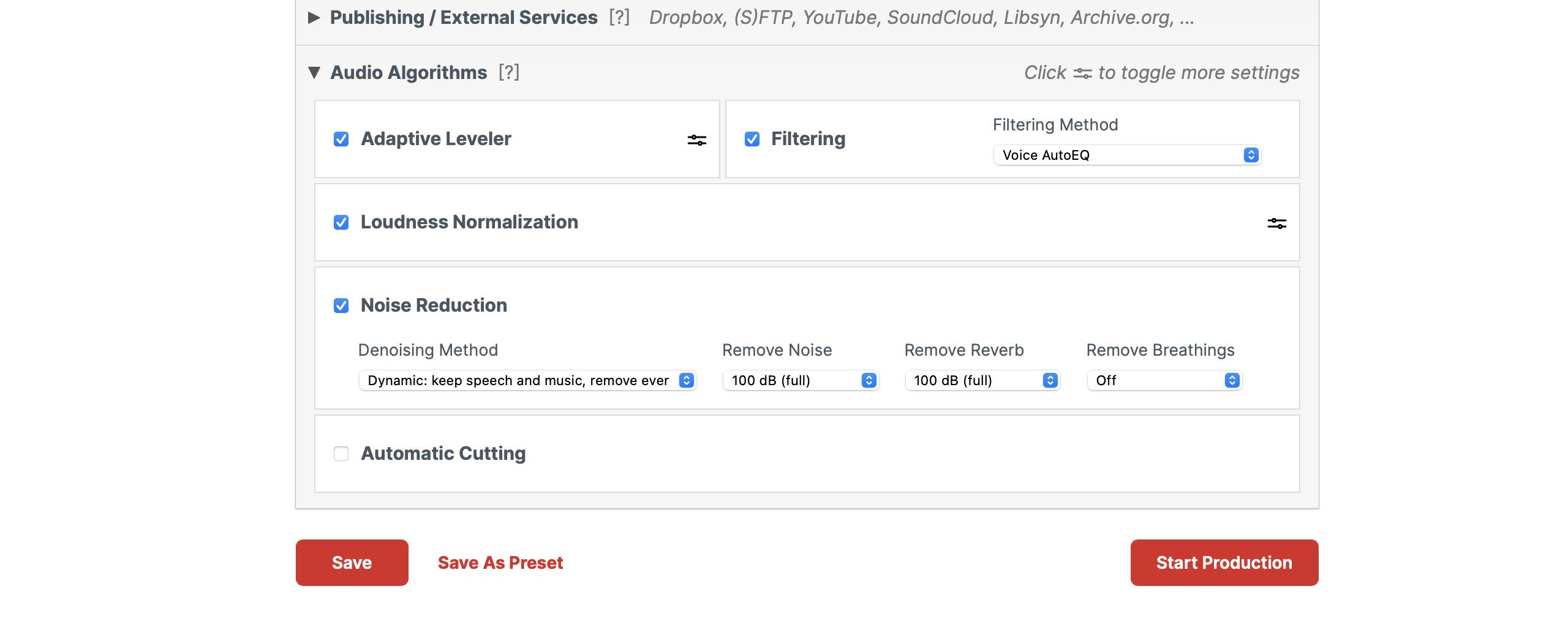 start processing